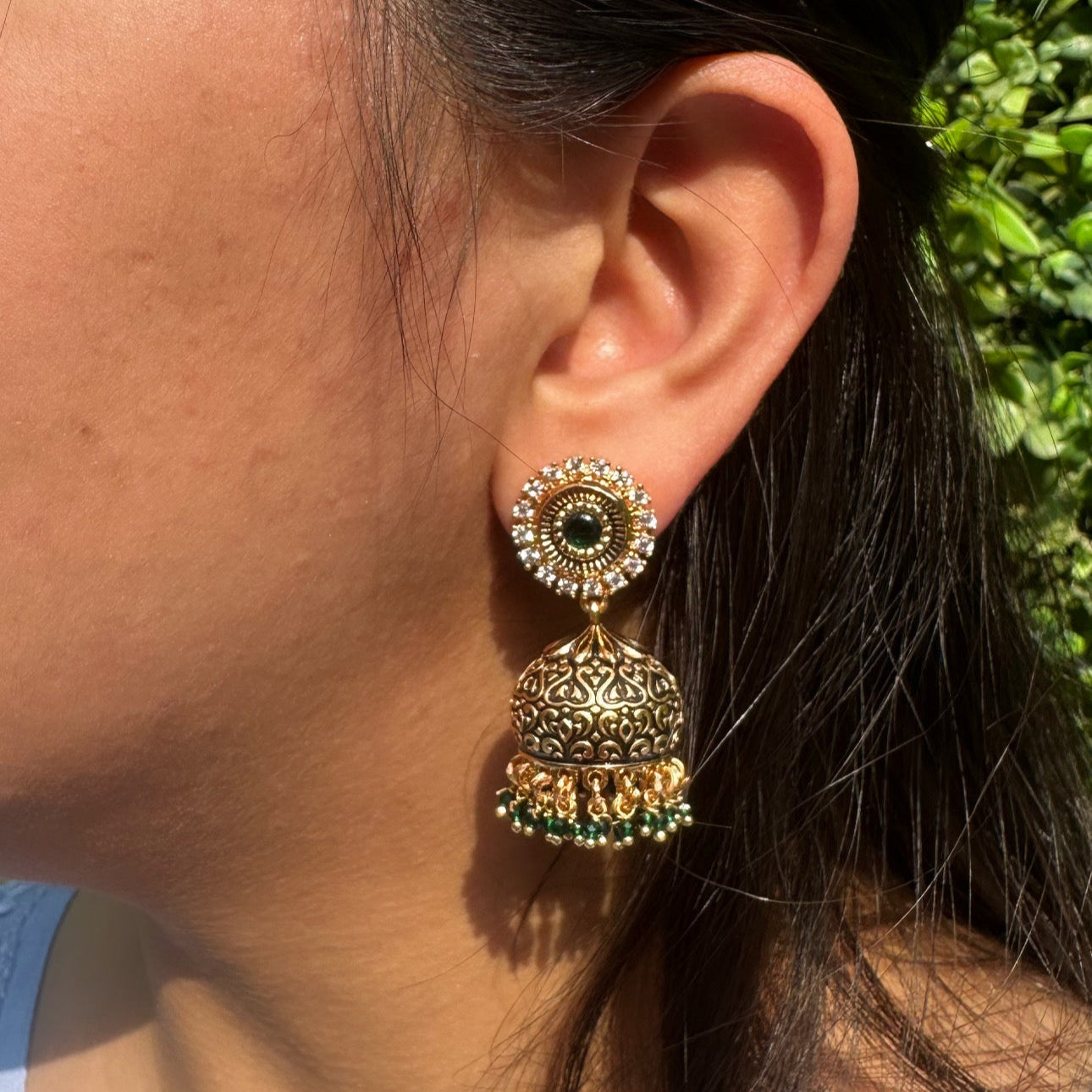Mini Antique Jhumka Earrings
