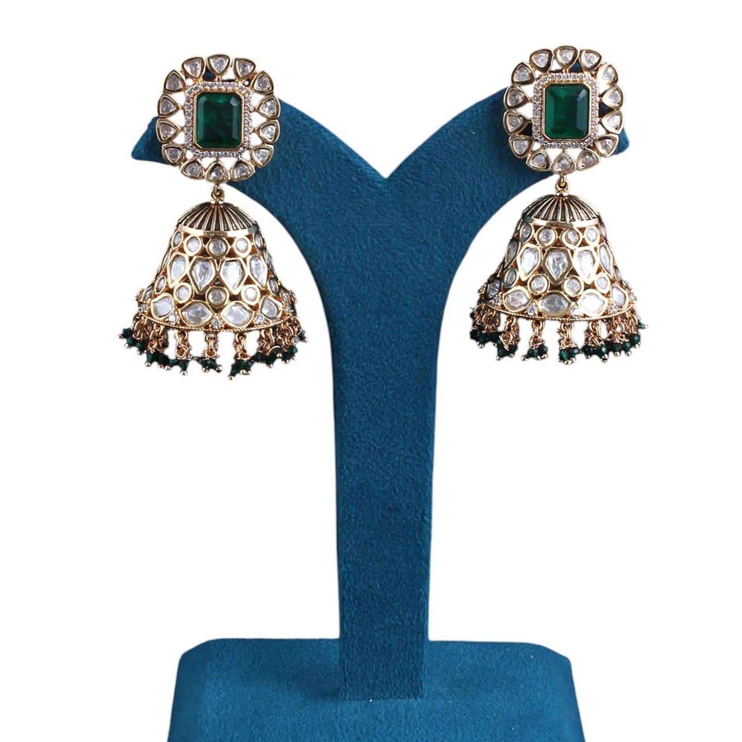 Doublet Fused Jhumka Earrings