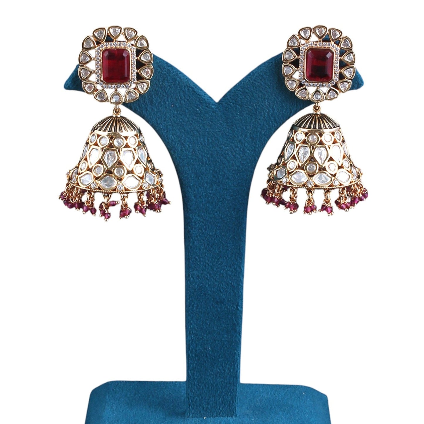 Doublet Fused Jhumka Earrings