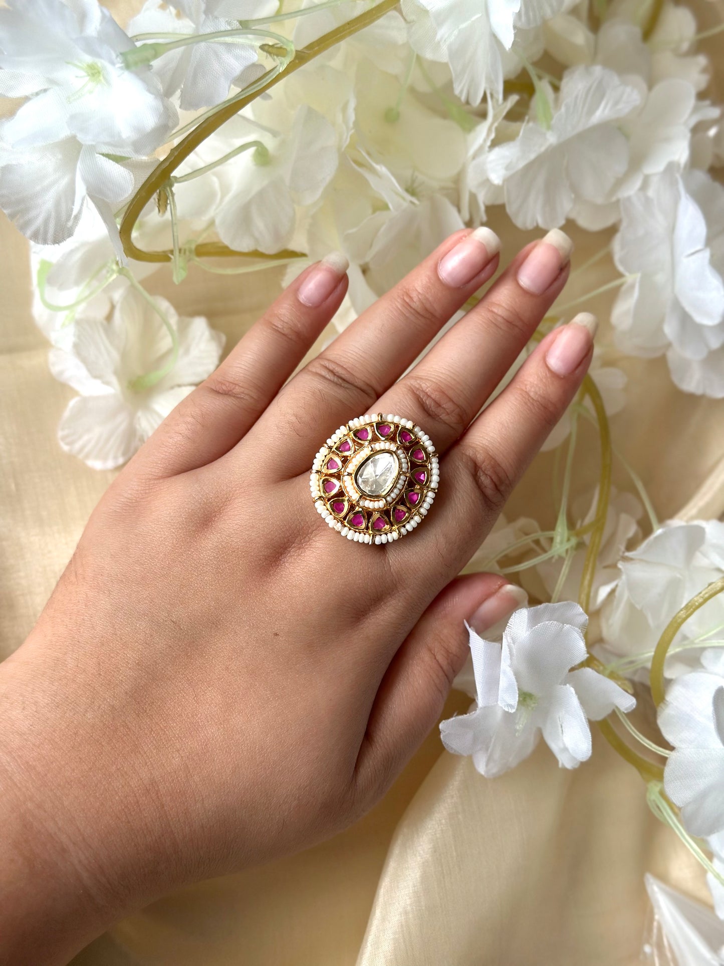 Vanya Polki Indian Ring