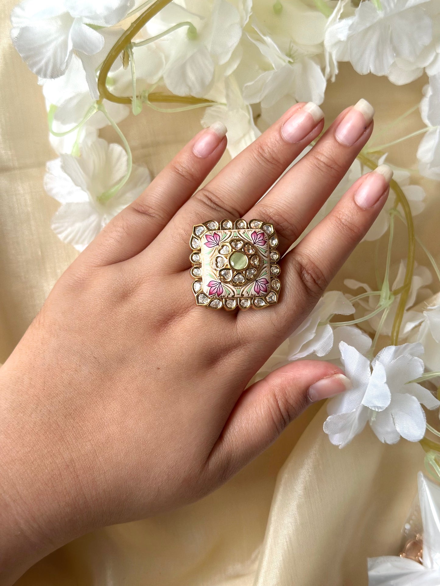 Padmika Meenakari Indian Ring
