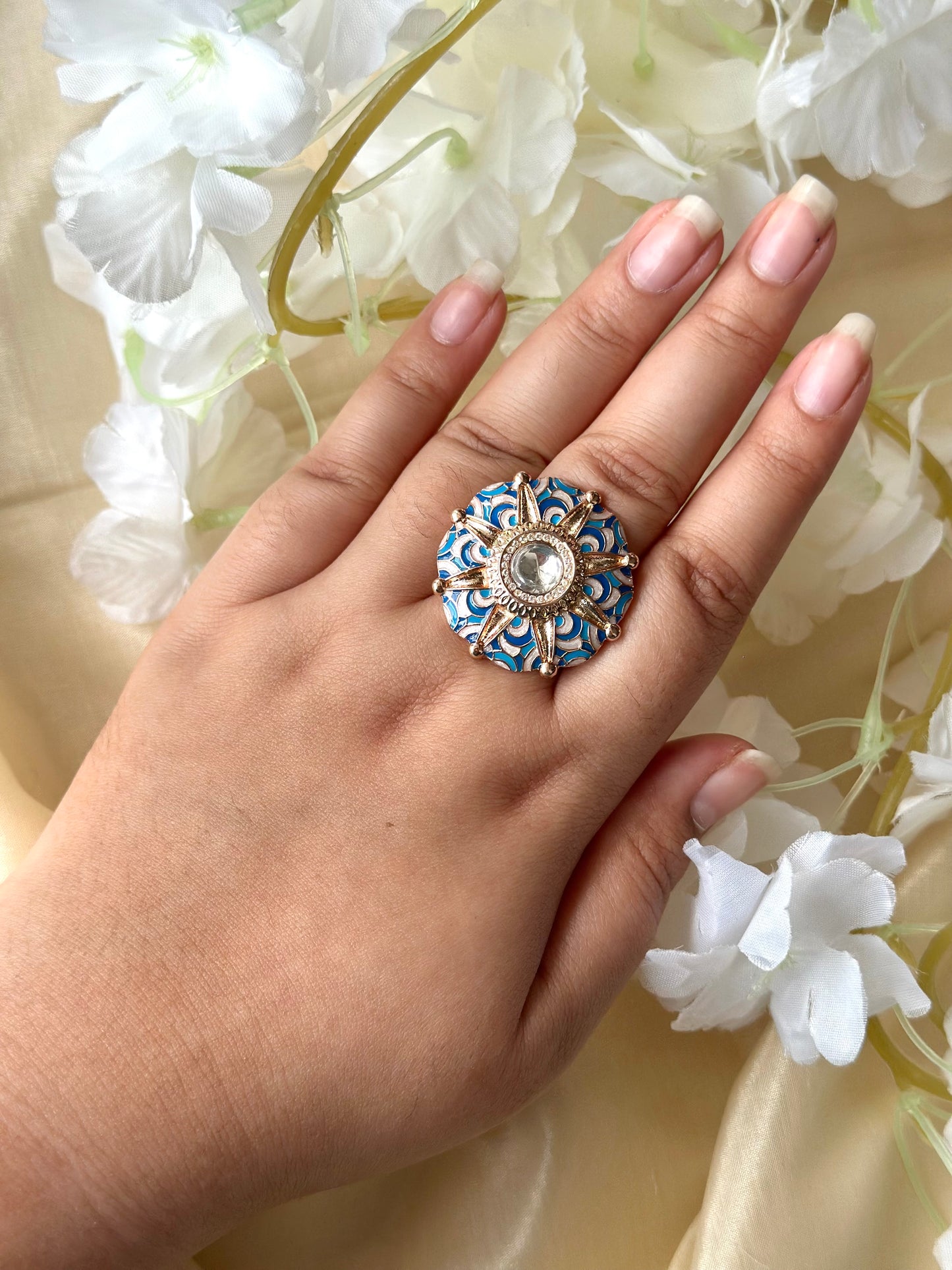 Reva Meenakari Indian Ring