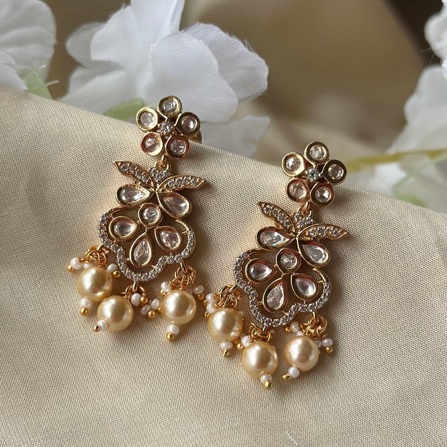 Kinnari Pearl Earrings