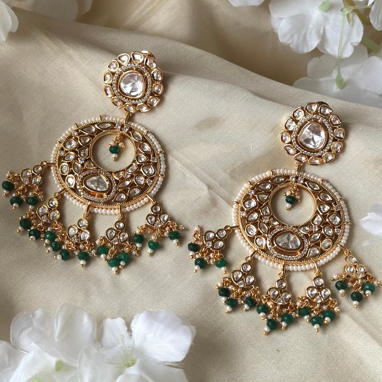 Naaira Pearl Chandbali Earrings