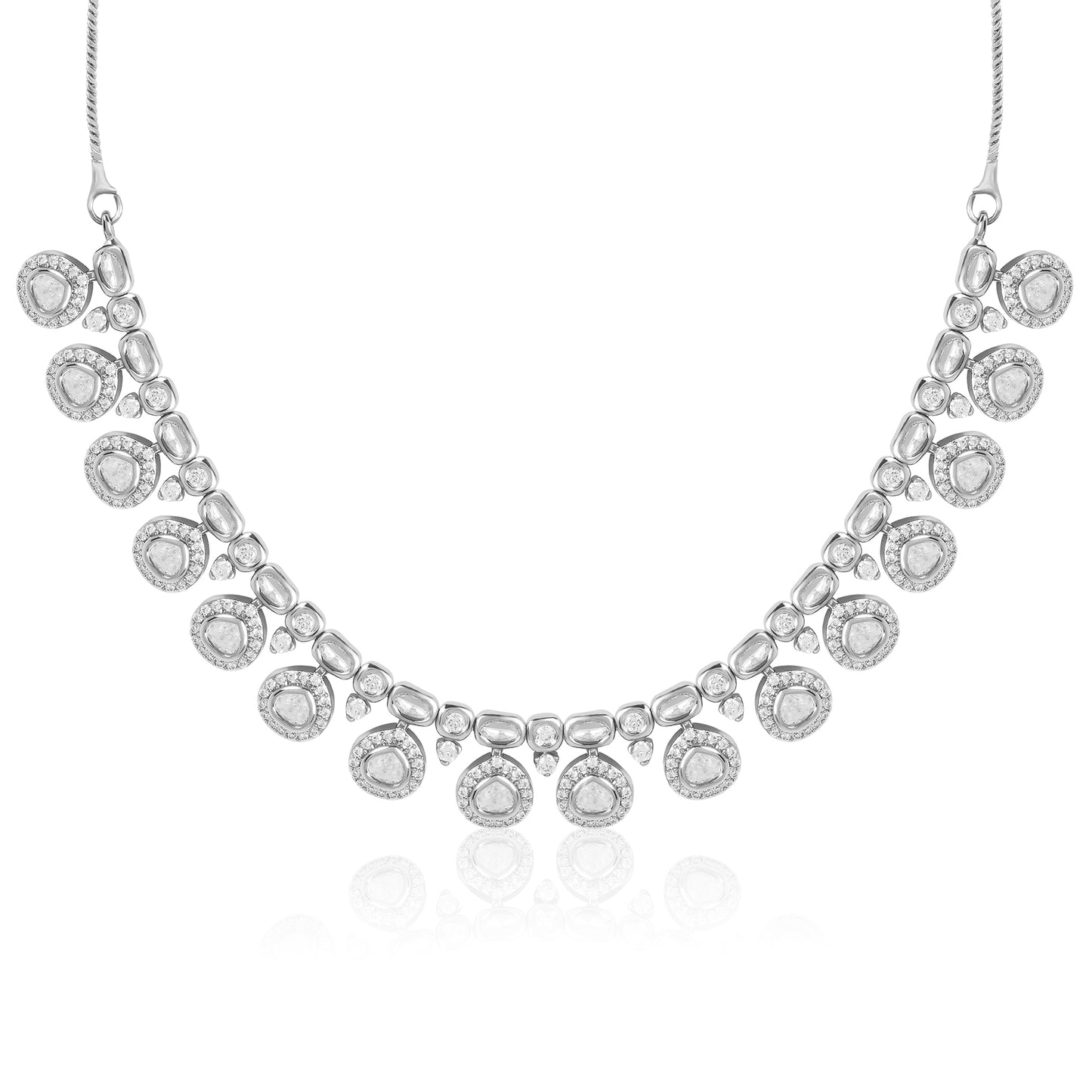 Aashka Silver Necklace Set