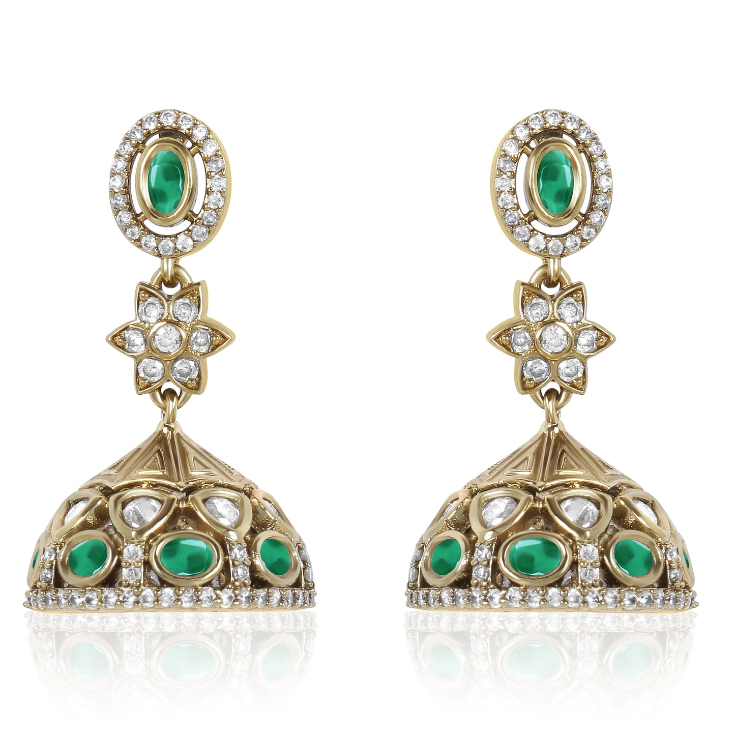 Mirror Accents Antique Necklace Set