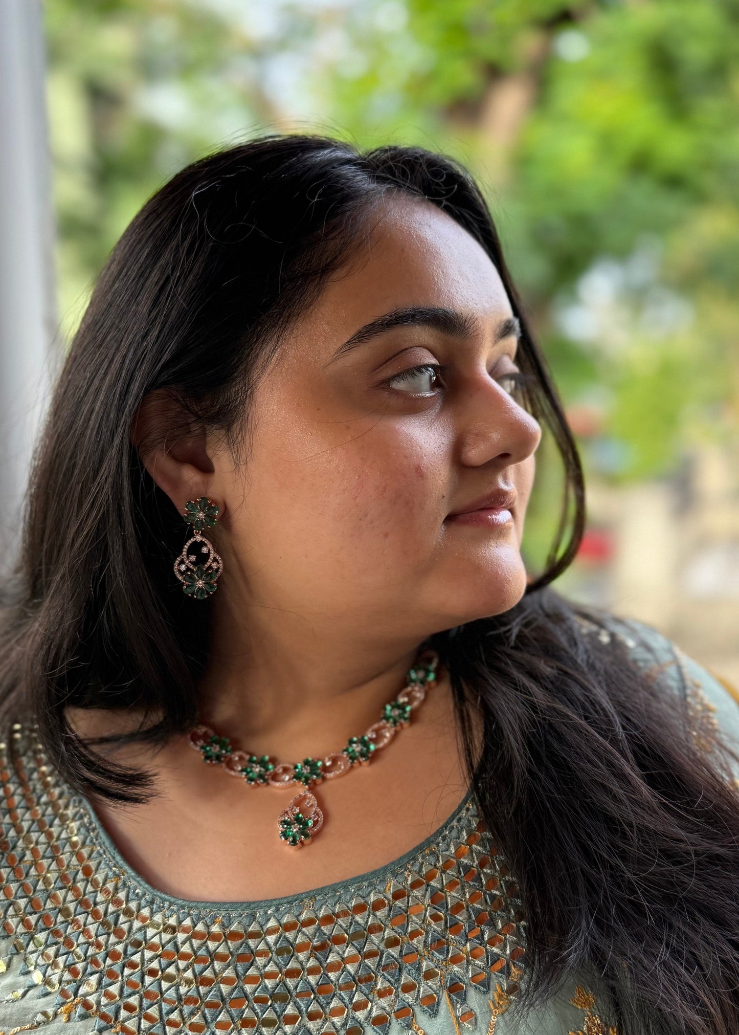 Roshka Silver Necklace set