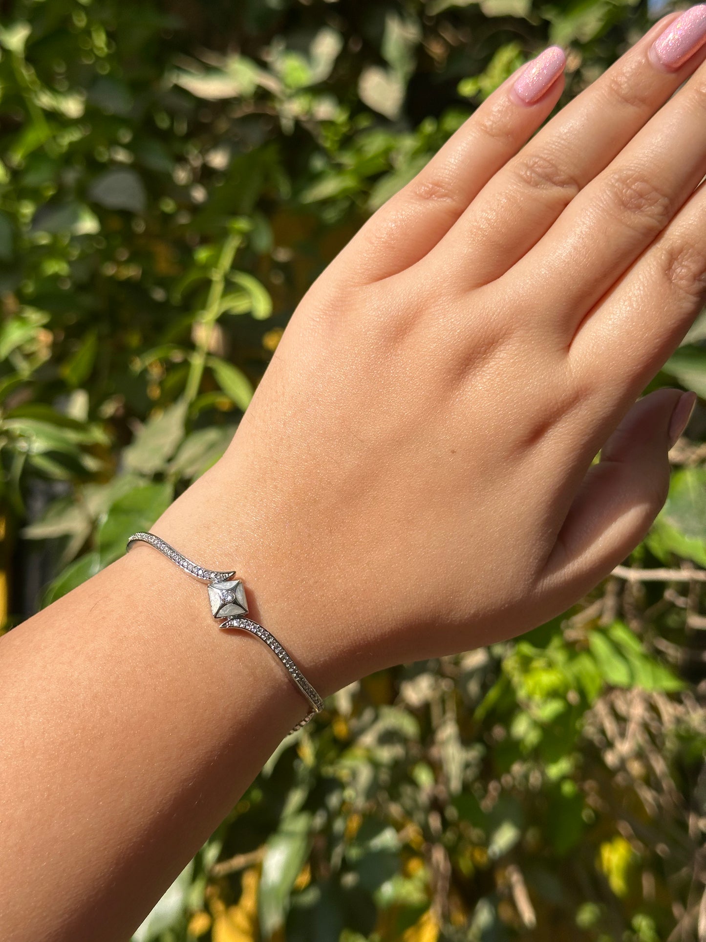 Elysian Silver Diamond Bracelet