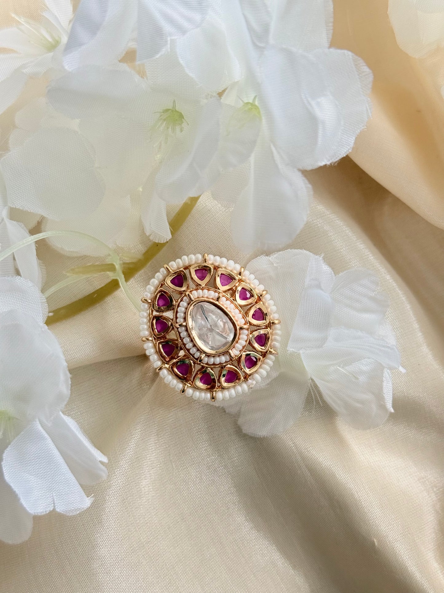 Vanya Polki Indian Ring