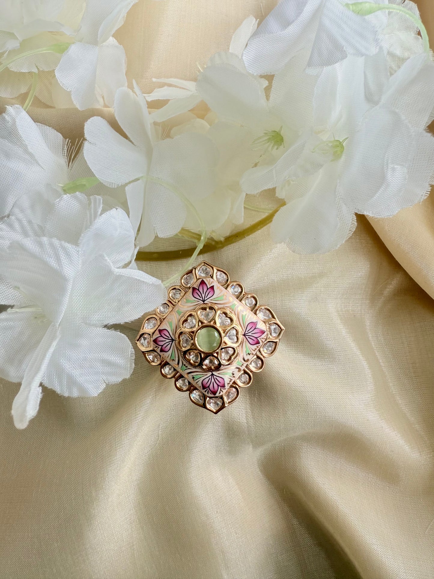 Padmika Meenakari Indian Ring