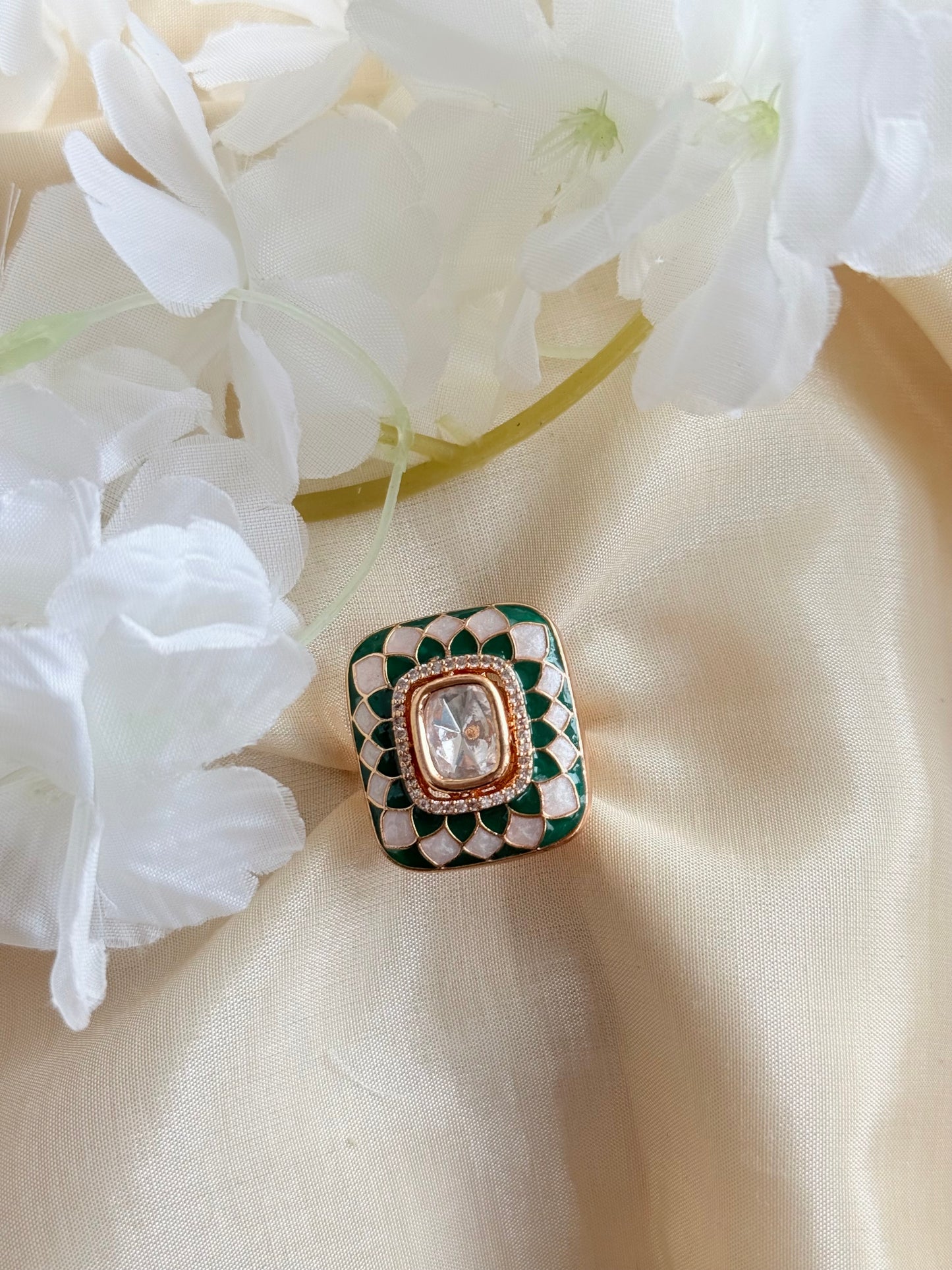 Zeesha Meenakari Indian Ring