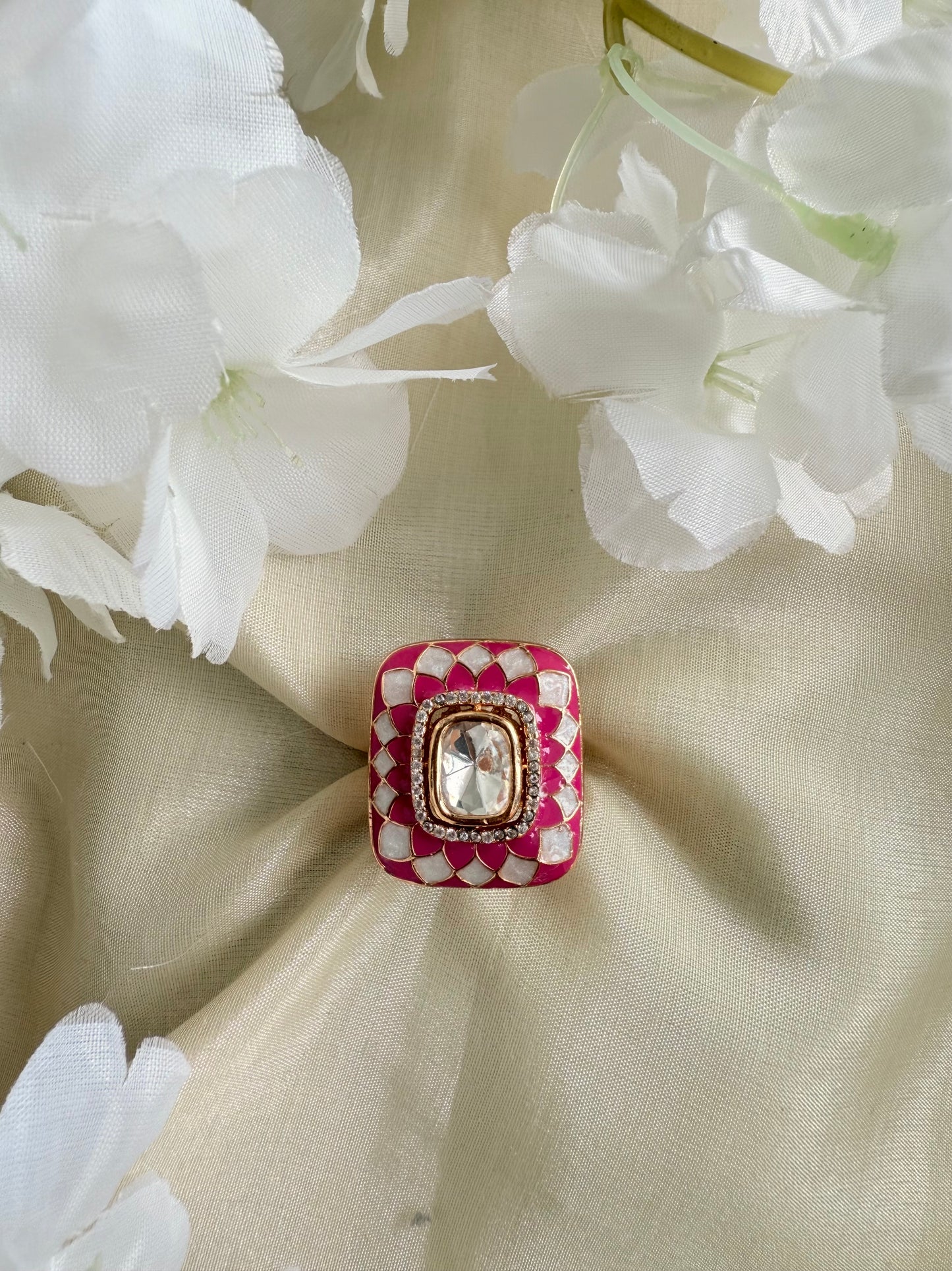 Zeesha Meenakari Indian Ring