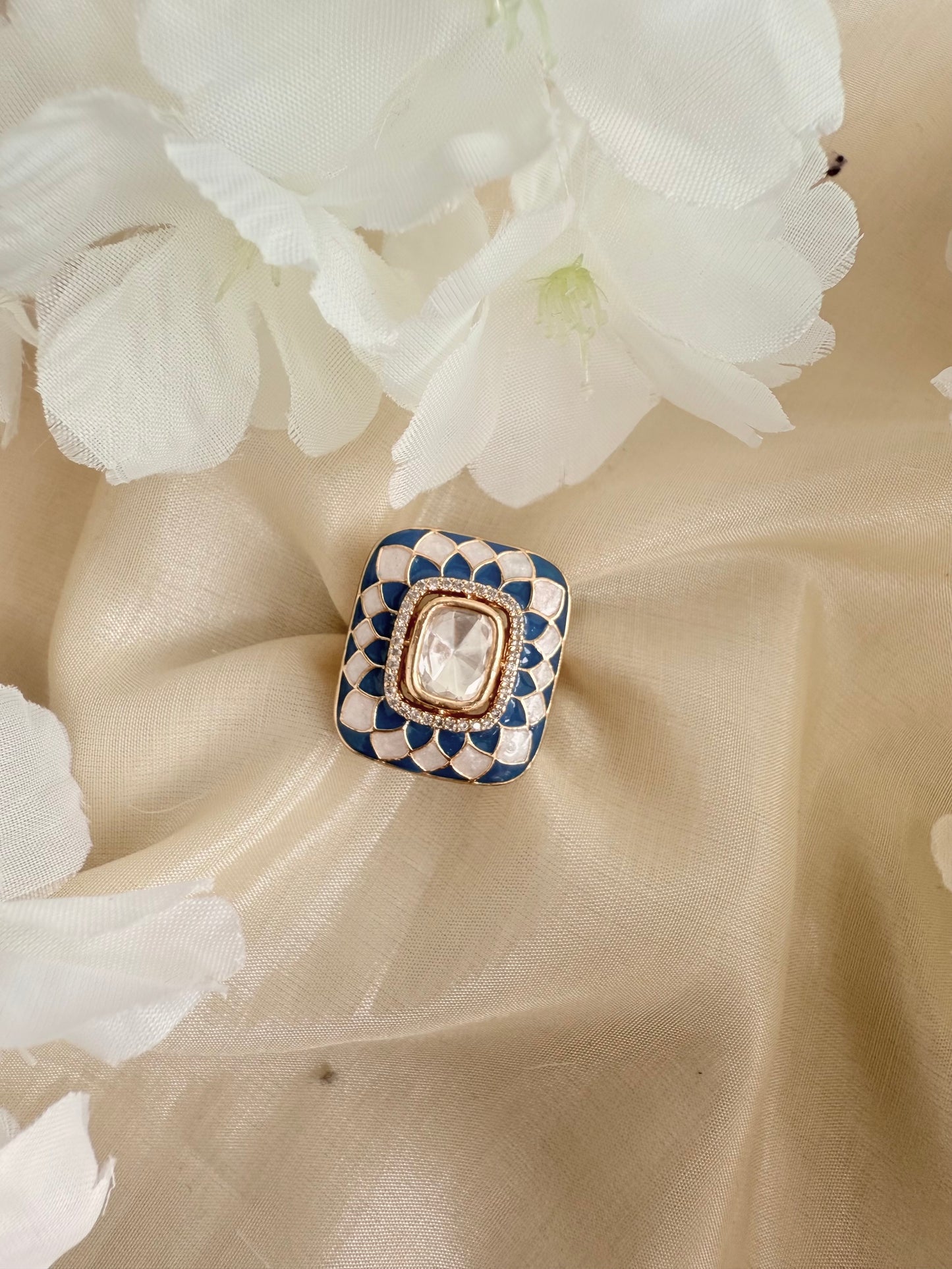 Zeesha Meenakari Indian Ring