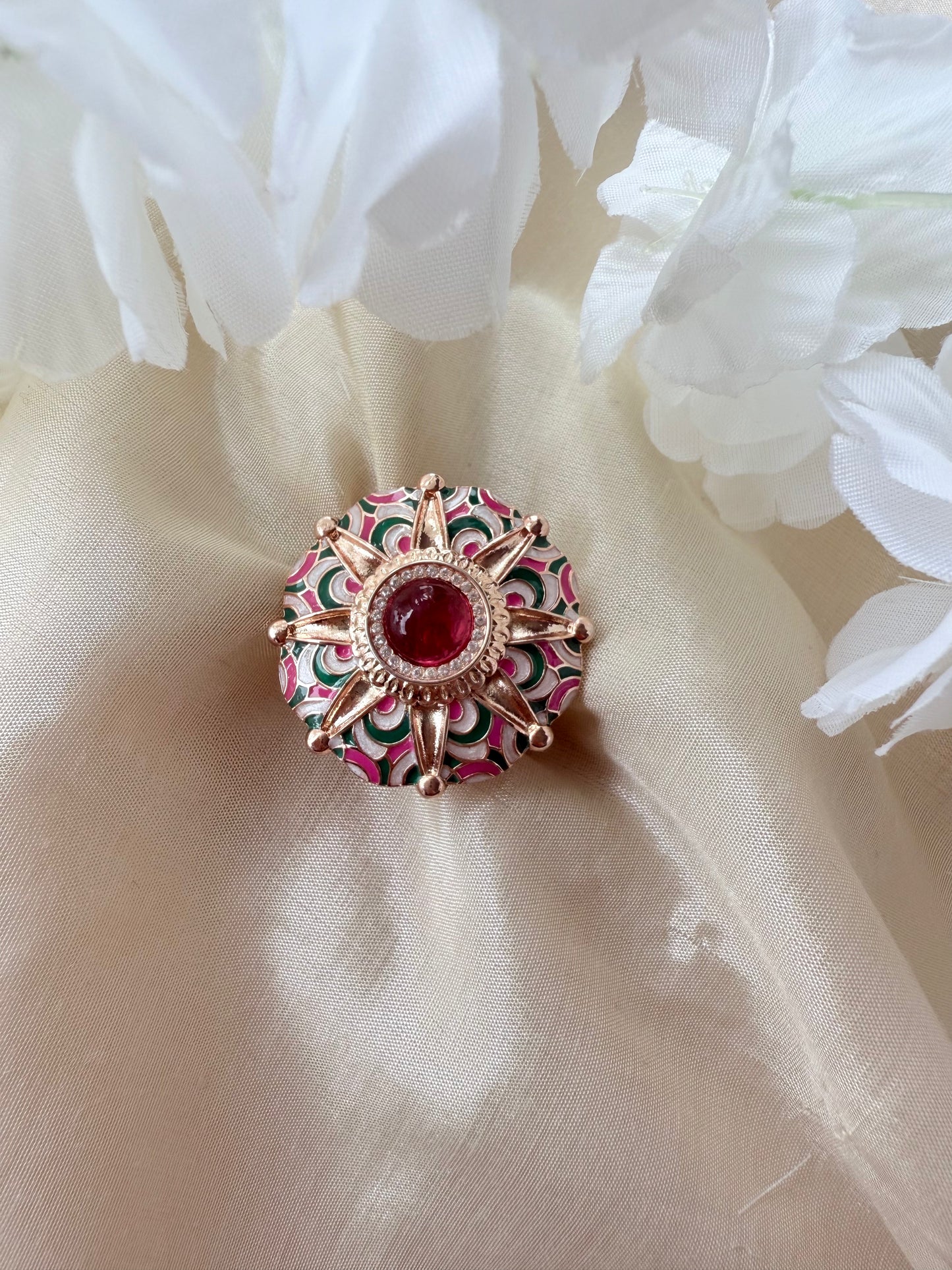 Reva Meenakari Indian Ring