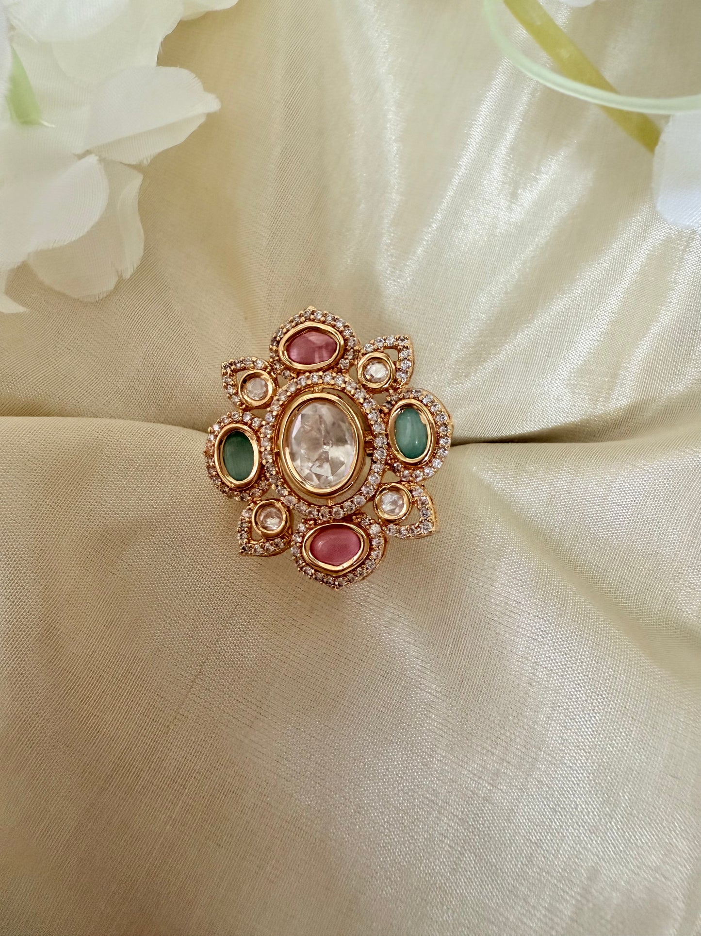 Rashi Polki Indian Ring