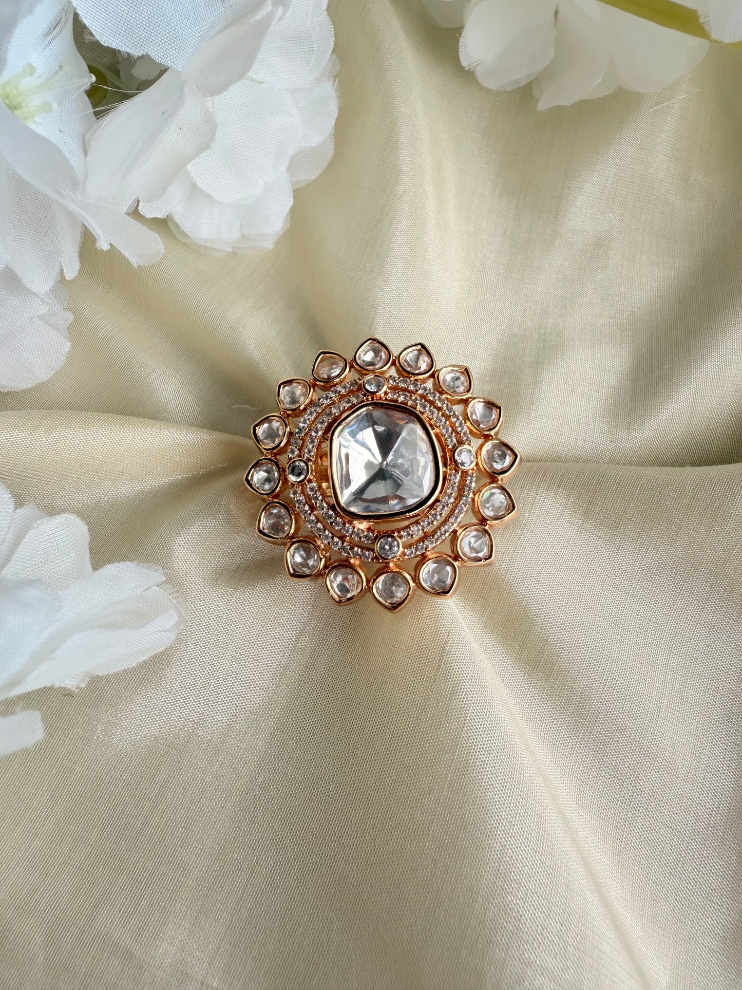 Sasha Uncut Polki Indian Ring