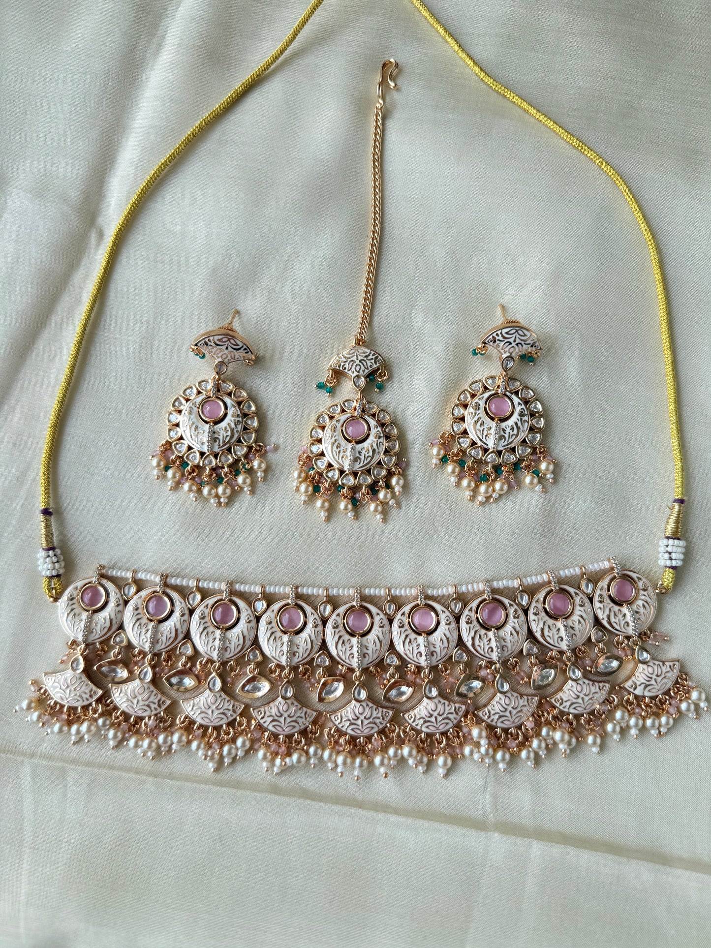 Amrapali Meenakari Choker set