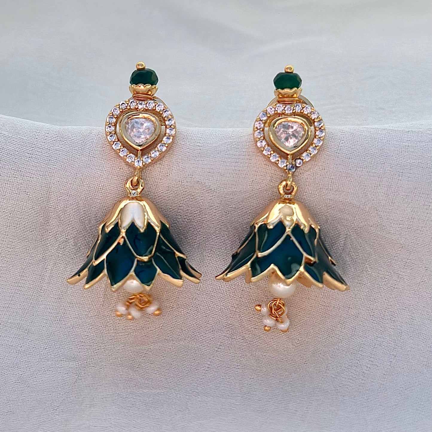 Lotus Charm Earrings