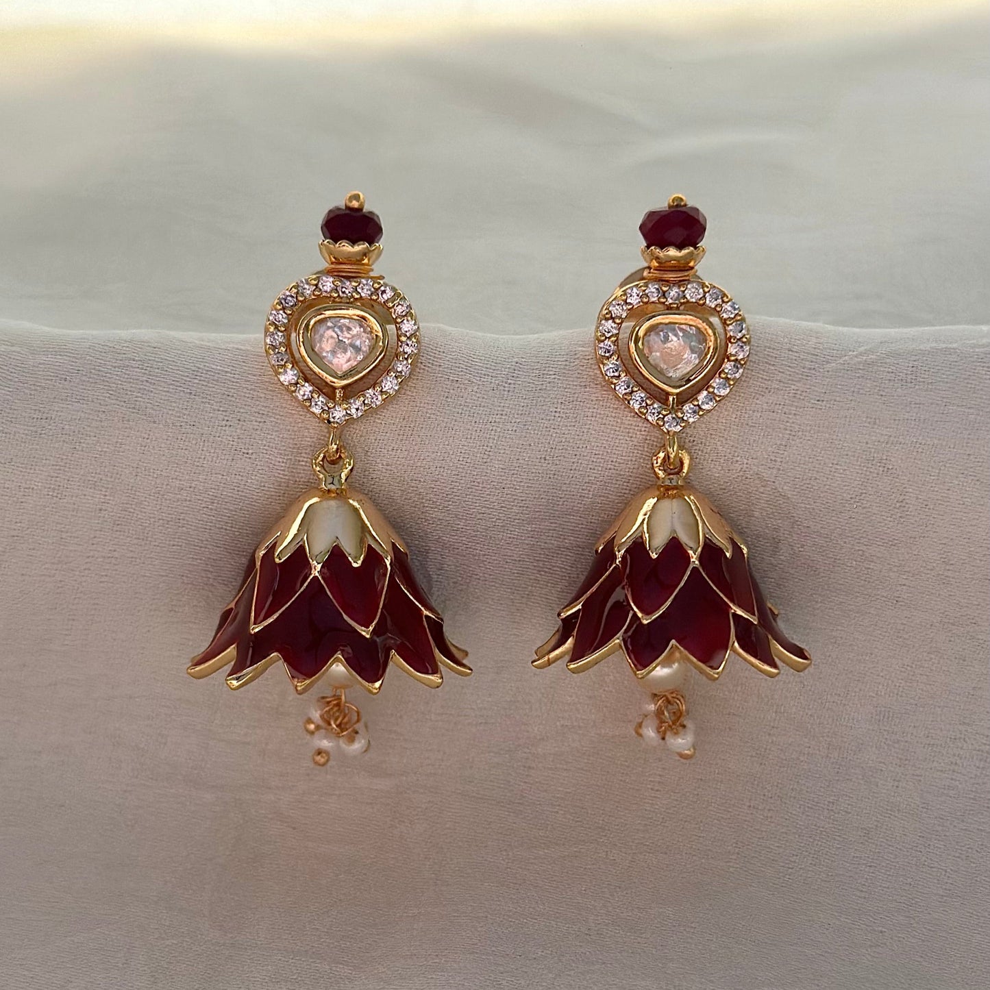 Lotus Charm Earrings