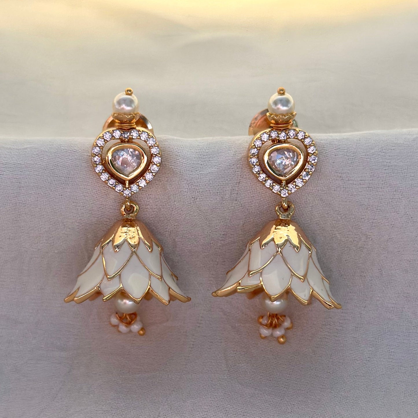 Lotus Charm Earrings