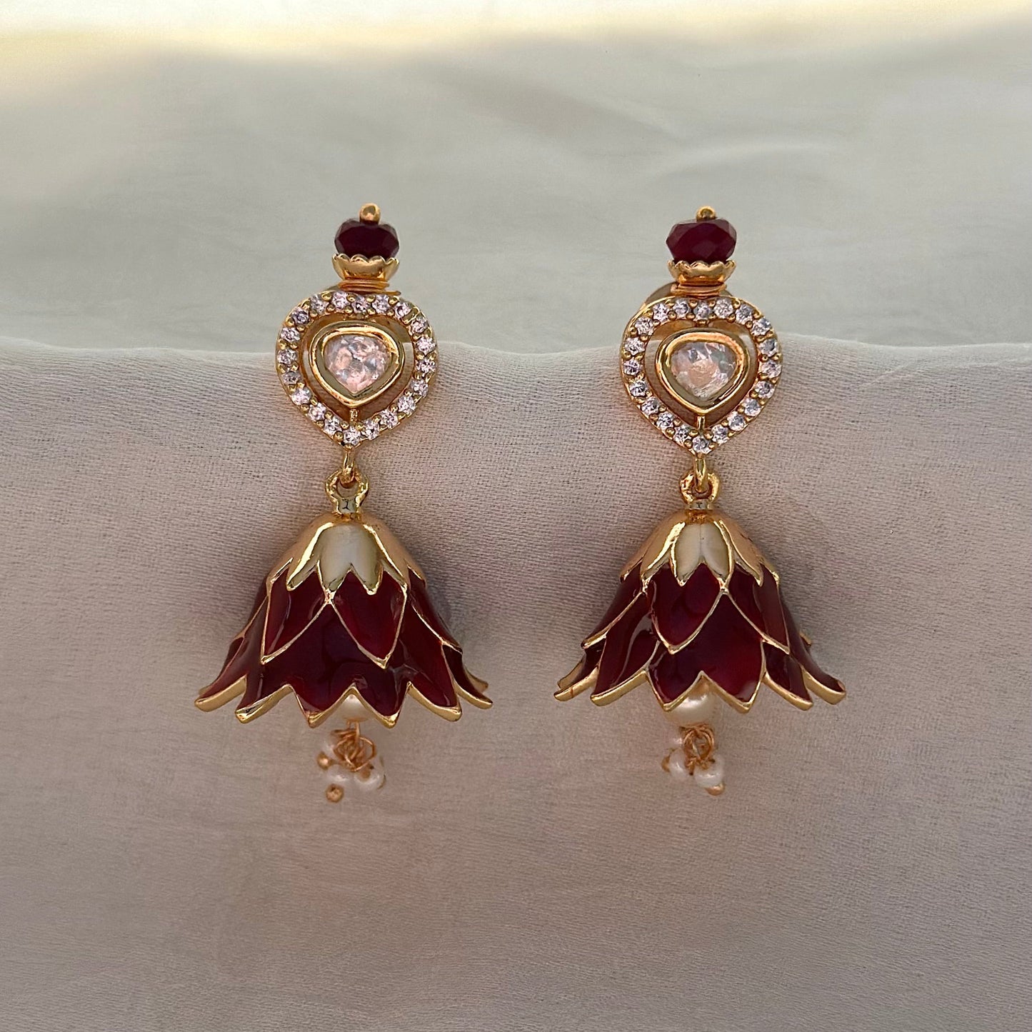 Lotus Charm Earrings