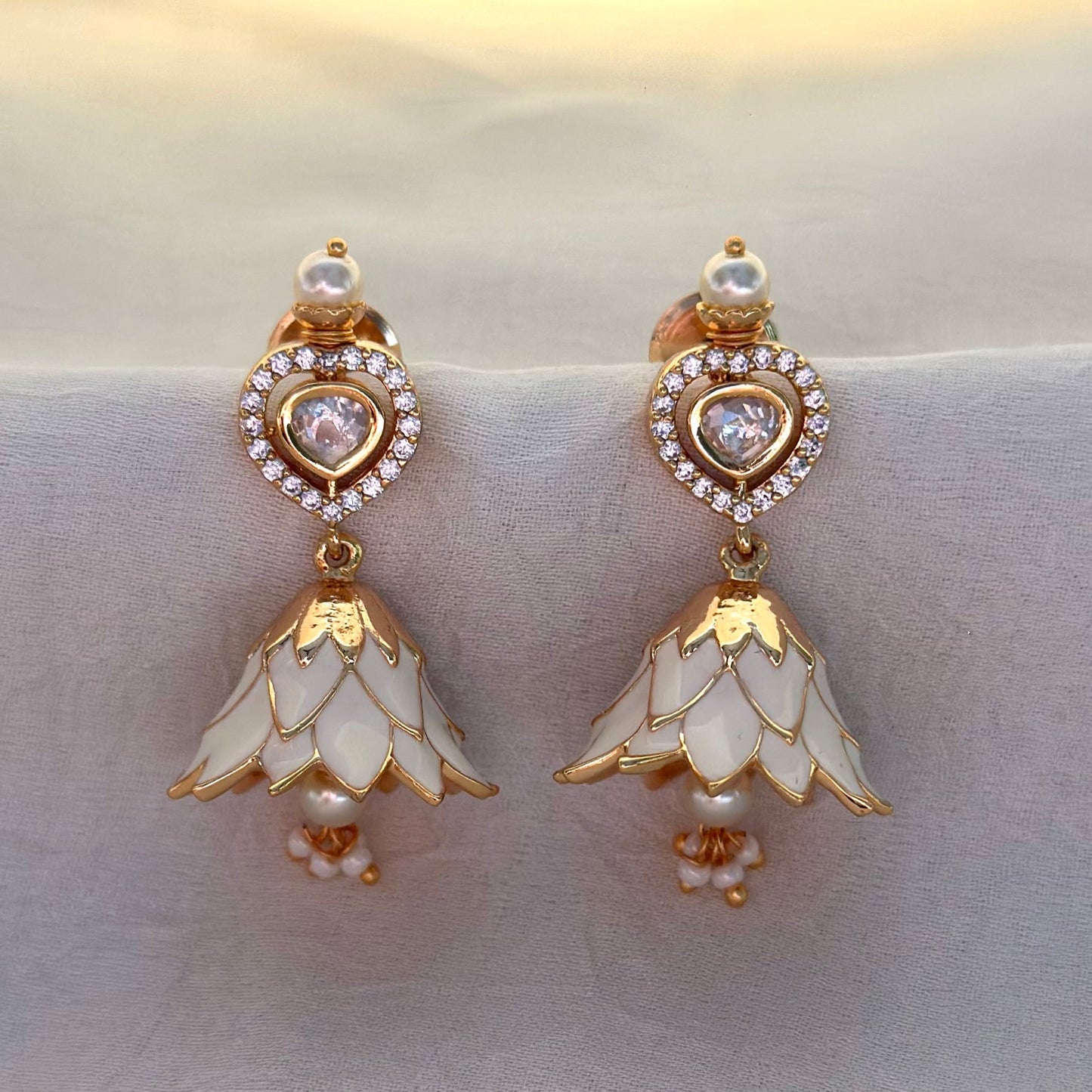 Lotus Charm Earrings