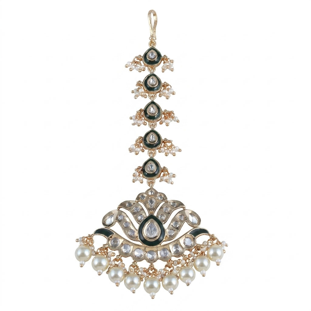 Vruksh Styled Meena Kundan Mang Tikka