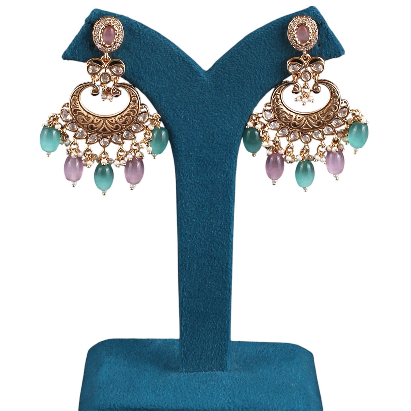 Jharoka Chandbali Earrings