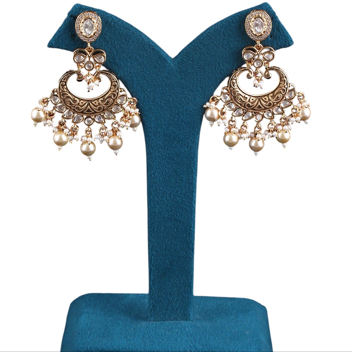 Jharoka Chandbali Earrings
