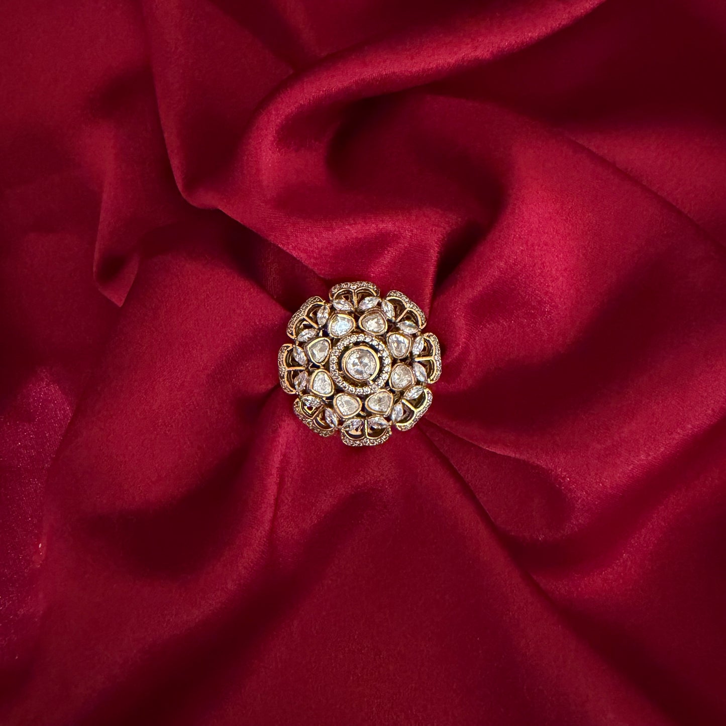 Gul Bloom Kundan Ring
