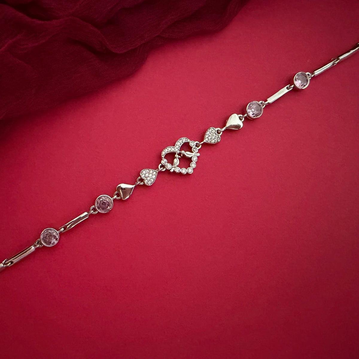 Sparkling Heart Bracelet