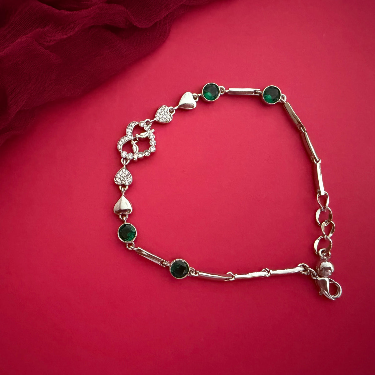 Sparkling Heart Bracelet