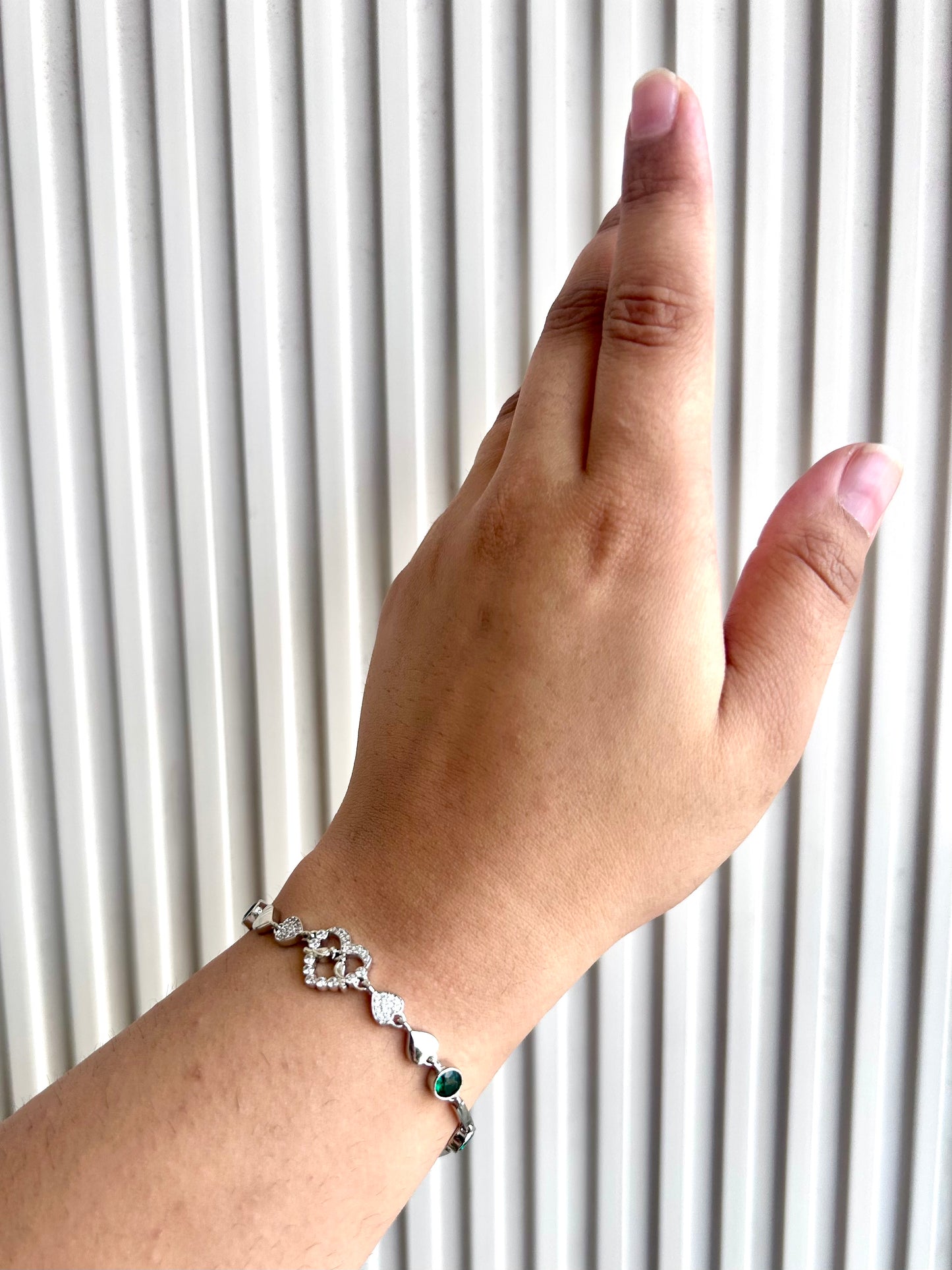 Sparkling Heart Bracelet