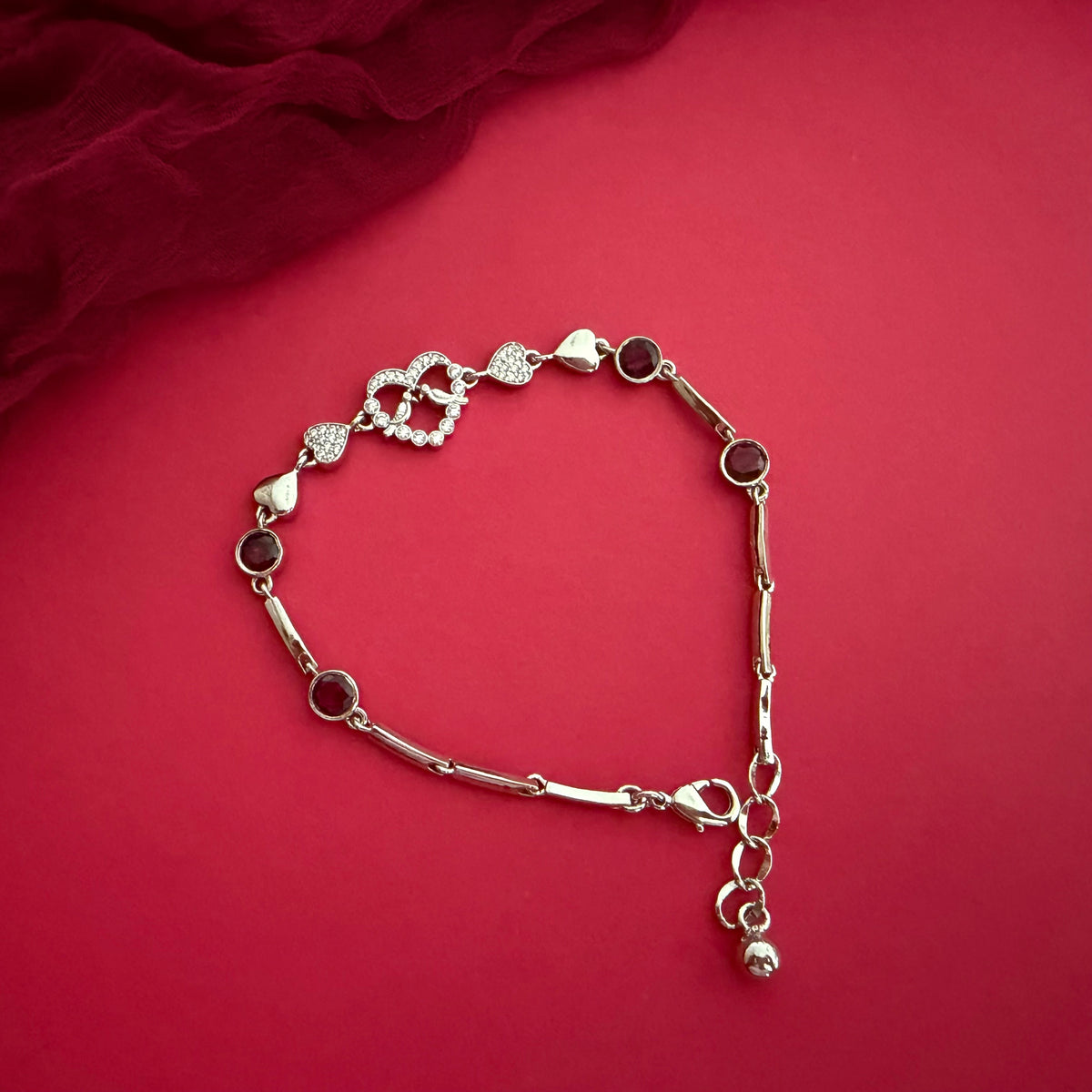Sparkling Heart Bracelet