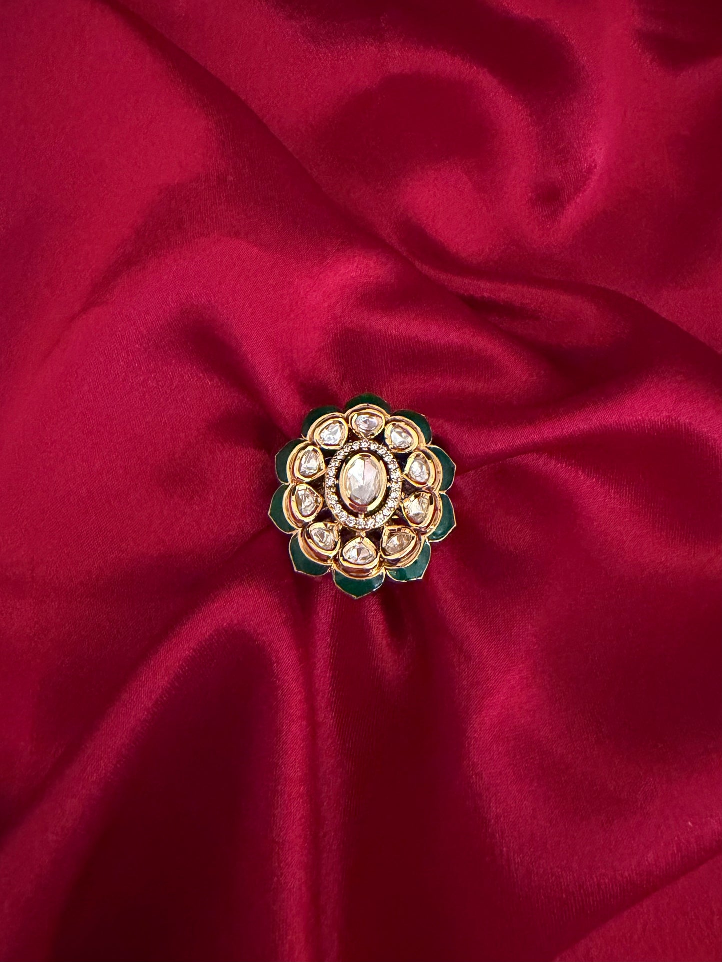 Meena Charm Polki Ring