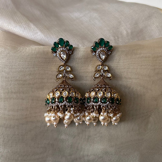 Mor Mahal Jhumka Earrings