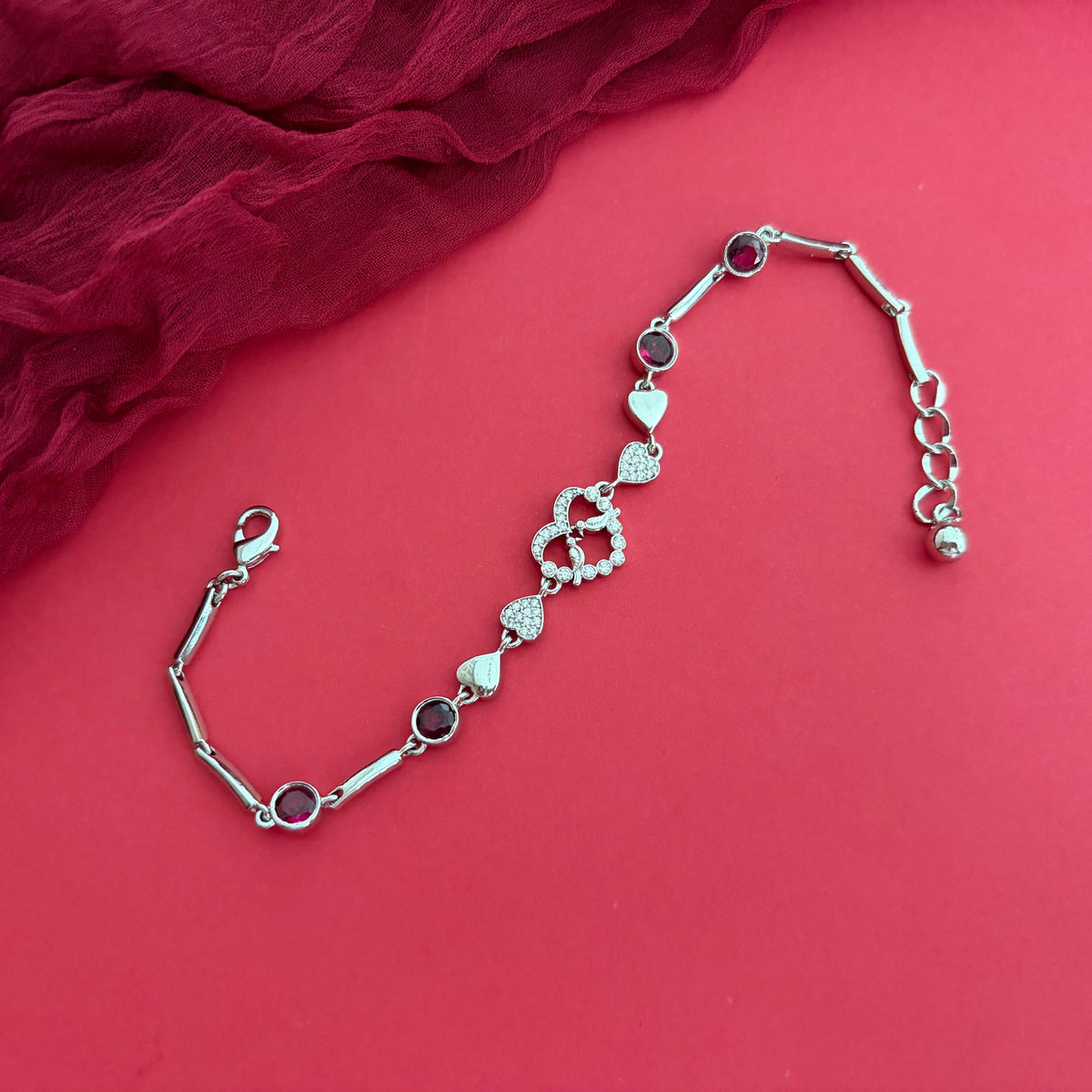 Sparkling Heart Bracelet
