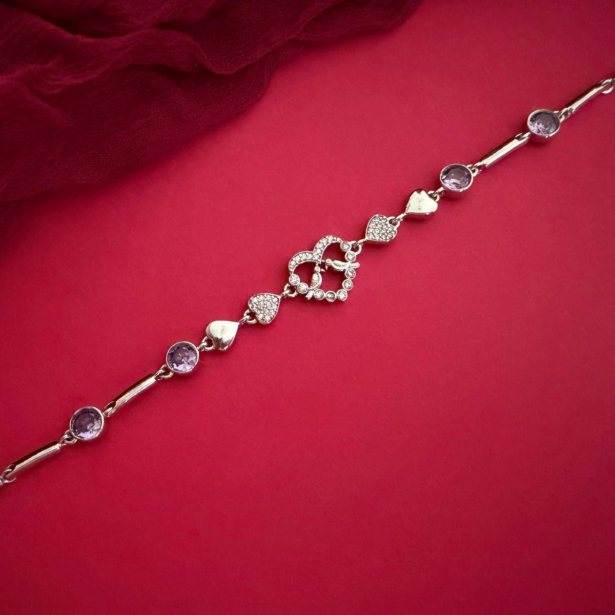Sparkling Heart Bracelet