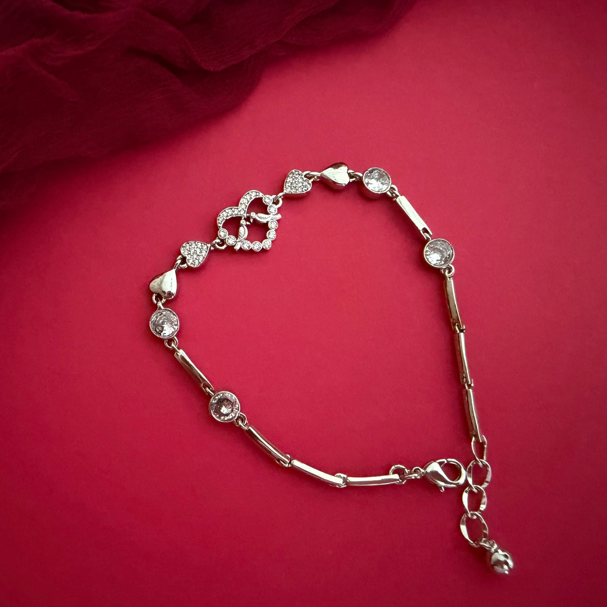 Sparkling Heart Bracelet