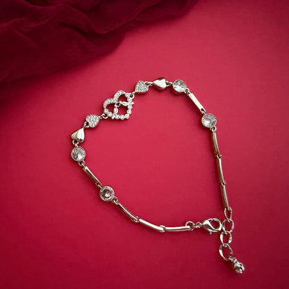 Sparkling Heart Bracelet