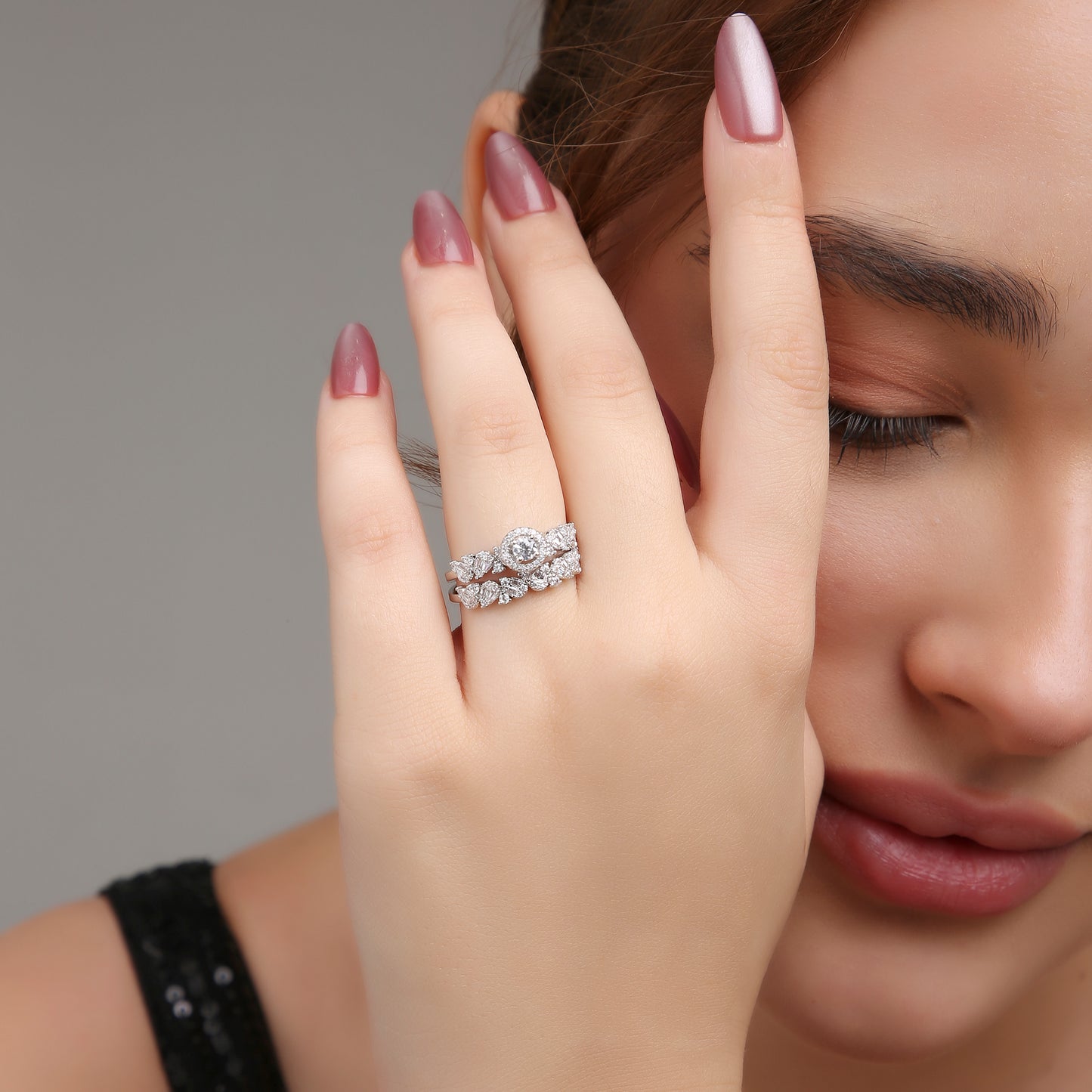 Duo Edge Silver Ring