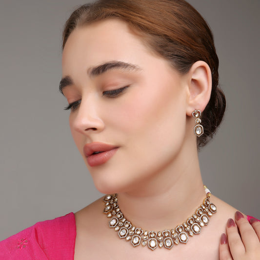Nayantara Moissanite Necklace Set