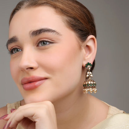 Mor Mahal Jhumka Earrings