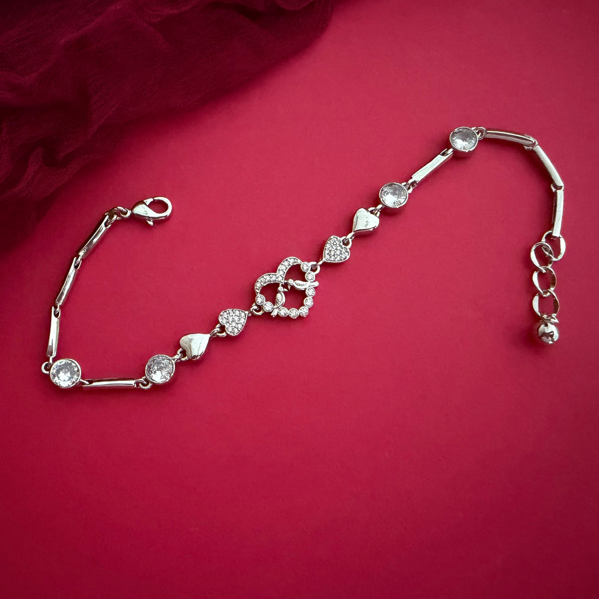 Sparkling Heart Bracelet