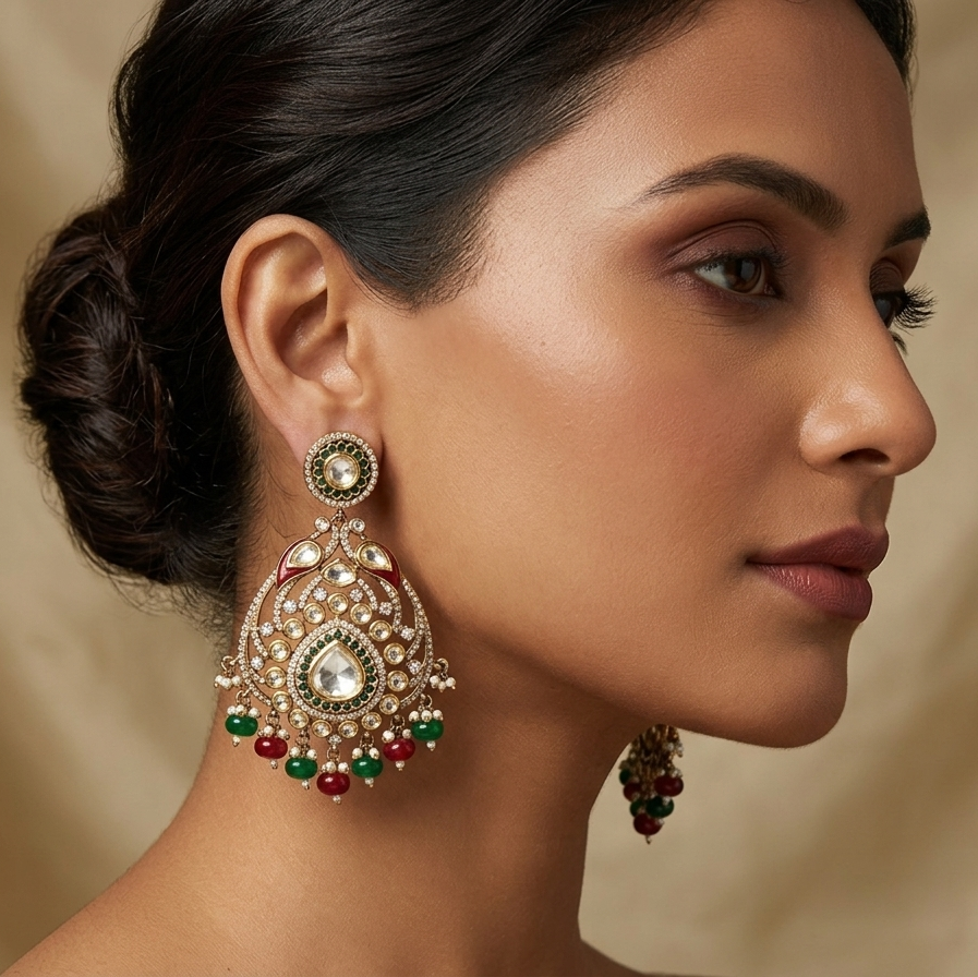 Victorian Meena Dangler Earrings