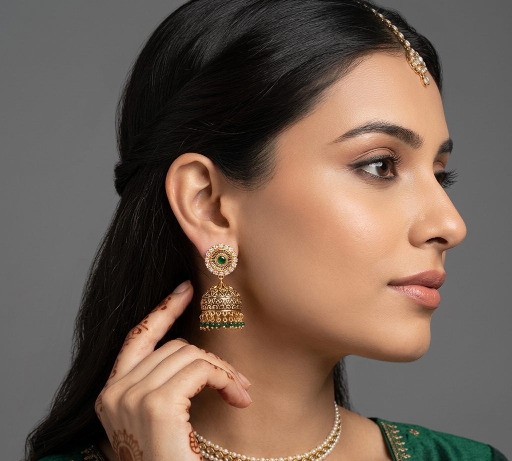 Mini Antique Jhumka Earrings