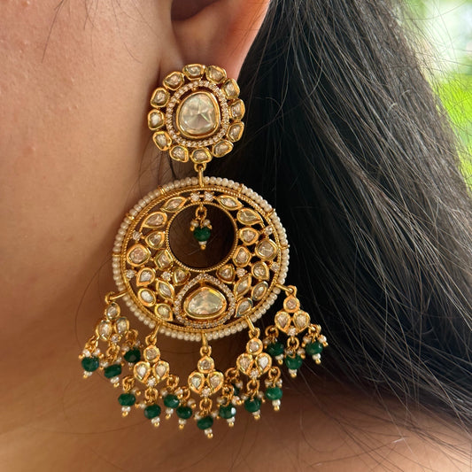 Naaira Pearl Chandbali Earrings