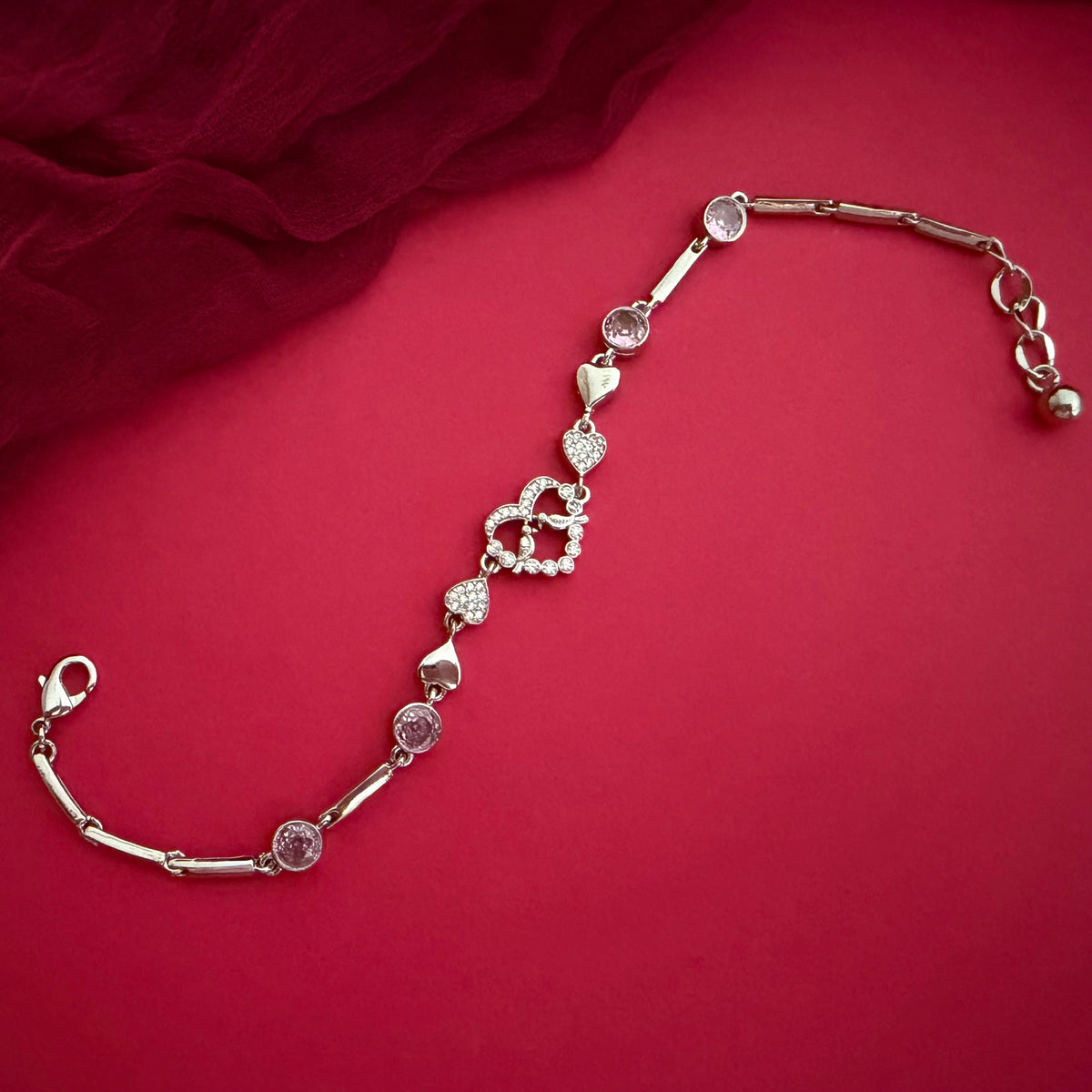 Sparkling Heart Bracelet