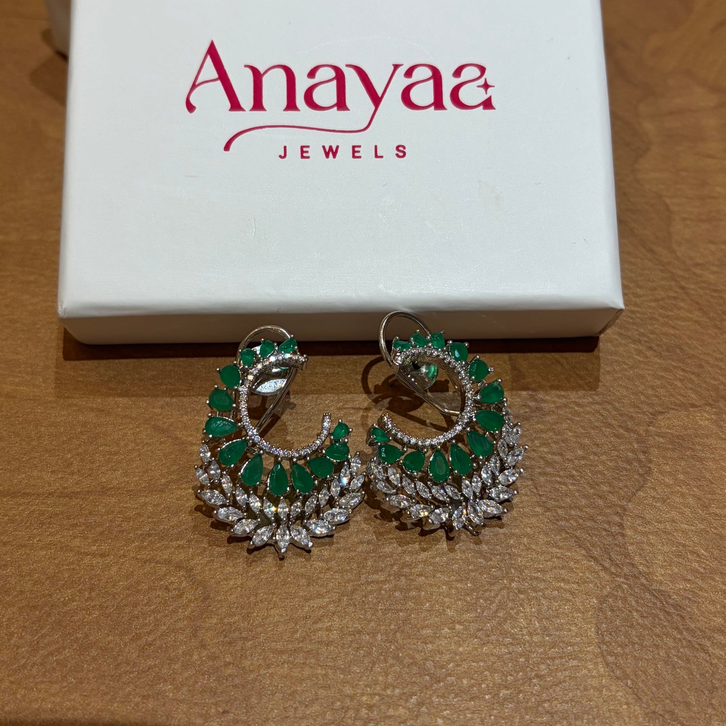 Jade Radiance Hoops Earrings