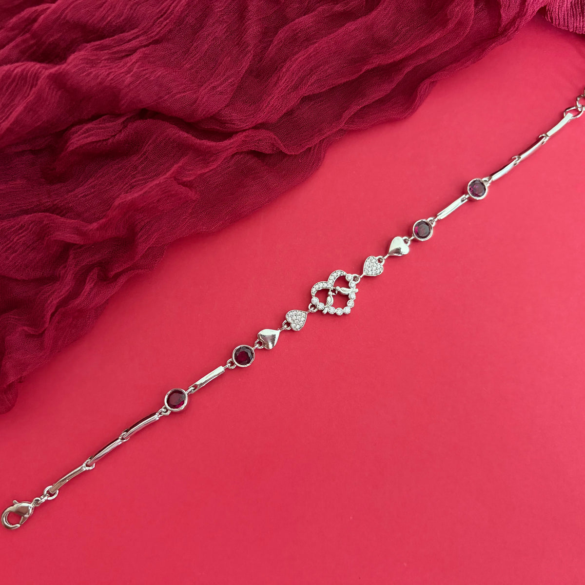 Sparkling Heart Bracelet